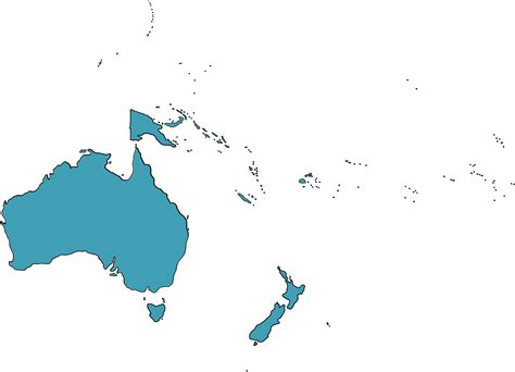 doodle freehand drawing of oceania countries map. 18754320 PNG