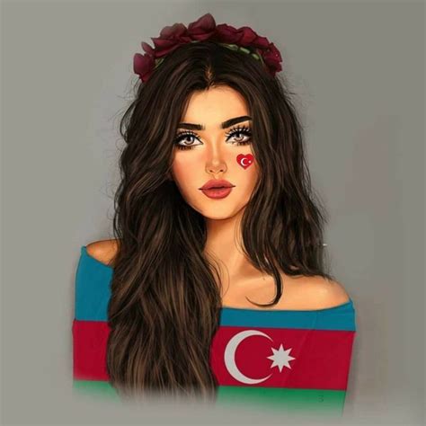 Azerbaijan Flag Face Painting