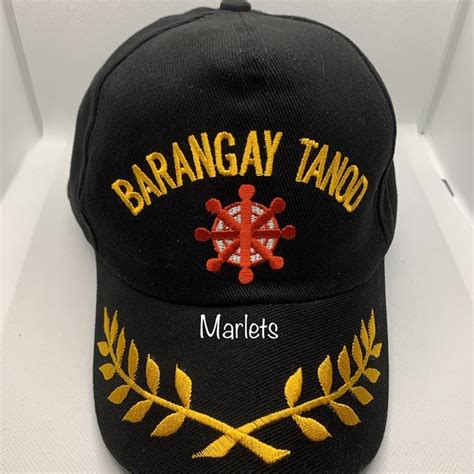 Bull brush Barangay tanod ,hat,caps w/ laurel All Embroidered Logo & Text h4w | Shopee Philippines