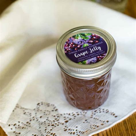 Customized Grape Jelly Canning Label