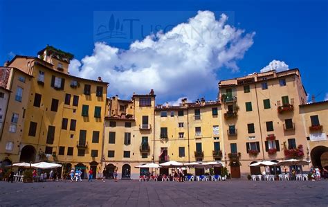 Piazza Anfiteatro Lucca Tuscany - Amphitheatre Square in Lucca, Italy