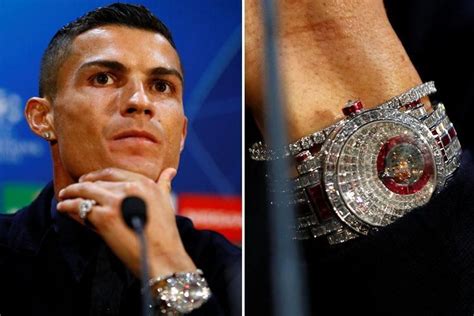 Ronaldo shows off sparkling £1.2m watch worn by rapper ahead of Man U ...