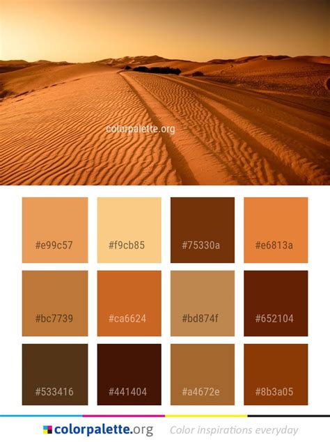 Desert Erg Aeolian Landform Color Palette #colors #inspiration #graphics #design #inspiration # ...