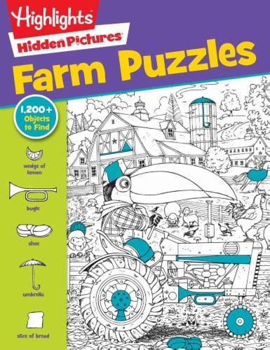 Highlights Hidden Pictures Farm Puzzles Activity Book by Highlights, 1 ct - Kroger