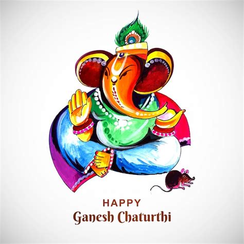 Free Vector | Happy ganesh chaturthi indian festival poster design