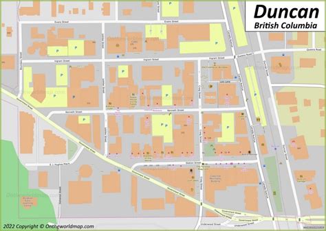 Duncan Map | British Columbia, Canada | Detailed Maps of Duncan