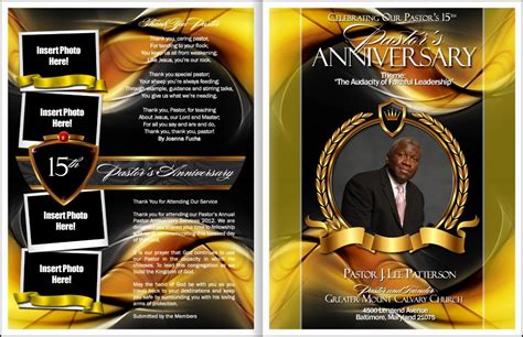 Free Pastor Anniversary Program Template