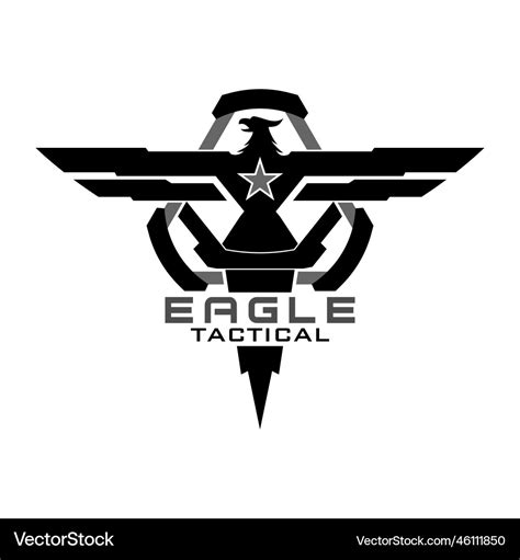 Eagle logo eagle tactical logo design Royalty Free Vector