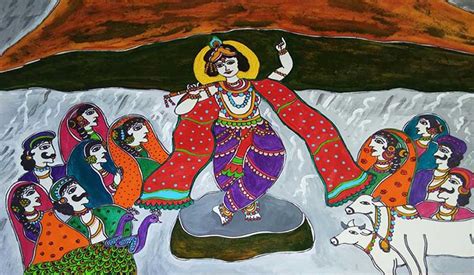 KRISHNA LIFTING GOVARDHAN HILL – ArtVault