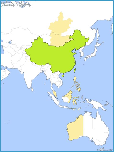 China Time Zone Map - TravelsFinders.Com