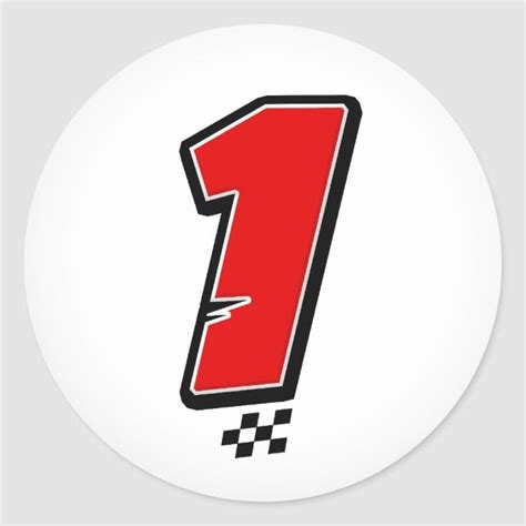 Number 1 - Sticker | Zazzle | Logo design collection, Stickers, Sticker design