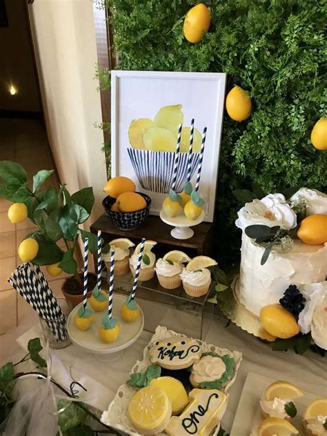 Lemon Birthday Party Ideas | Photo 4 of 11 | Lemon party, Lemon themed ...