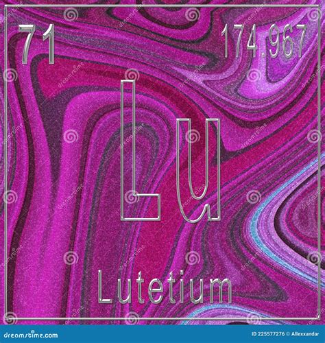 Lutetium Lu Chemical Element. Lutetium Sign With Atomic Number. Chemical 71 Element Of Periodic ...