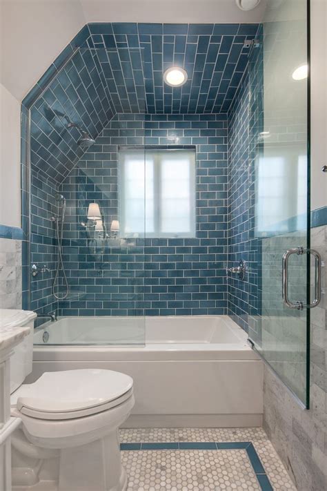 Bold, Blue Bathroom with Hand-Painted Fireclay Tiles – Habitar Interior ...