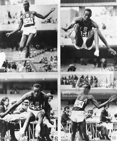 A montage of American athlete Bob Beamon winning the Long Jump at the ...