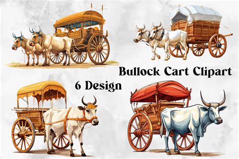 Bullock Cart Clipart Graphic by clipart · Creative Fabrica