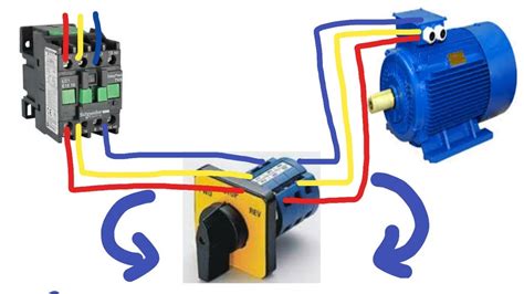 3 PHASE MOTOR REVERSE FORWARD WITH SELECTOR SWITCH - YouTube