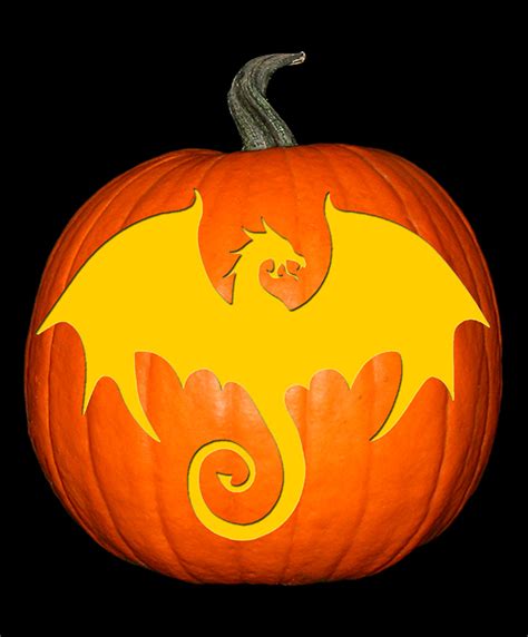 Dragon Pumpkin Carving Template