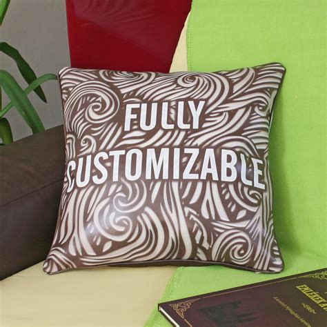 Custom pillow fully printable, faux Leather Pillow Cover, custom printed, decor pillows ...