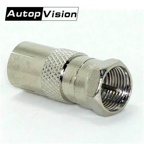 10pcs/lot RF adapter connector Pal TV Female Jack To F Male Plug Coax Cable Adapter Rf Coaxial ...