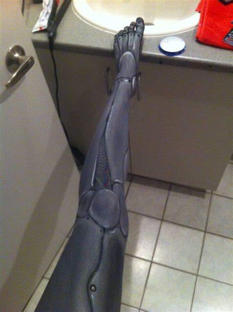 cyborg leg by lawlietsasuke on deviantART | Body painting, Theatrical makeup, Special fx makeup