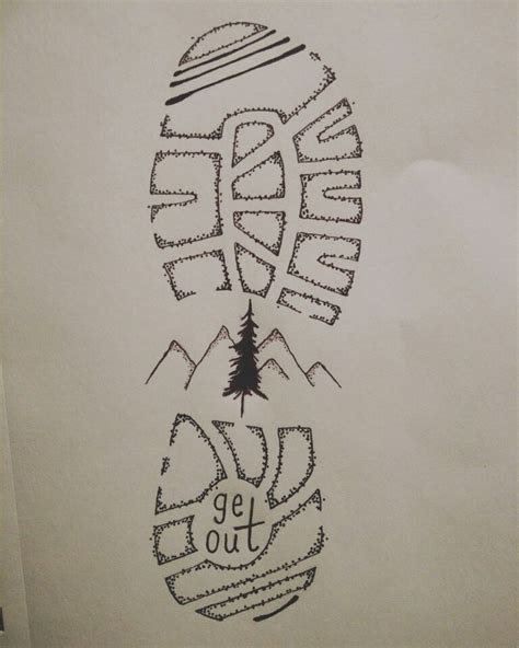 Get out hiking drawing | Camping drawing, Sketch book, Doodle art