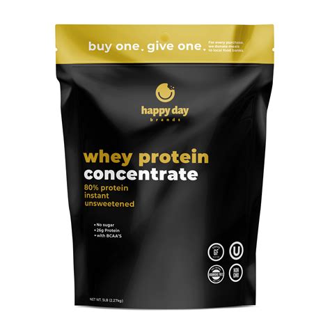 Whey Protein Concentrate Powder - Happy Day Brands