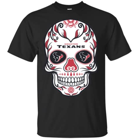 NFL Houston Texans Outdoor Skull T-Shirt Sugar Skull Shirt, Skull Shirts, Nfl Houston Texans ...