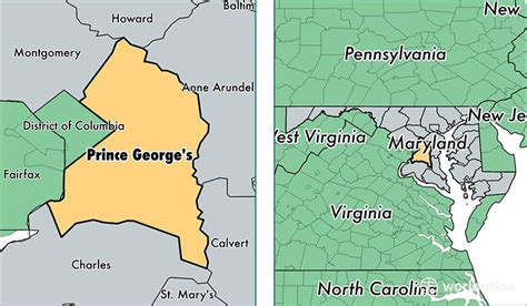 Prince Georges County, Maryland / Map of Prince Georges County, MD / Where is Prince Georges County?