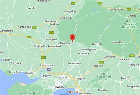 Where is Brynamman (Carmarthenshire), Wales (UK)? see area map & more