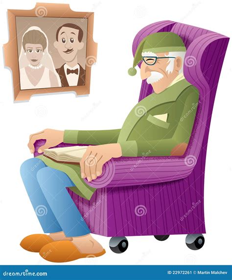 Senior Man Sleeping In Armchair Royalty-Free Stock Photo ...