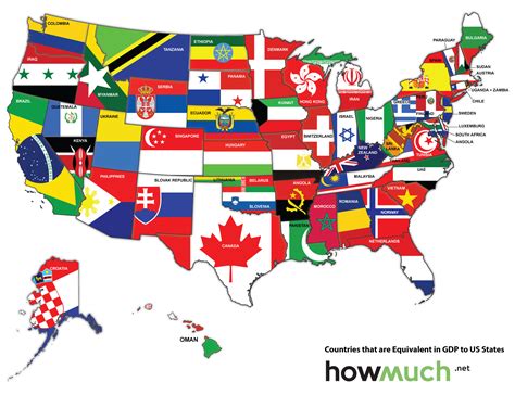 Map of the US redrawn as if the states were countries with the same economic activity