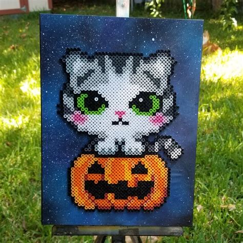 Cat Pixel Art Halloween : Pixel art banner for design on halloween ...