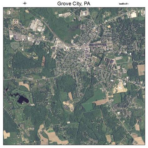 Aerial Photography Map of Grove City, PA Pennsylvania