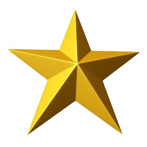 3D Gold Star Clipart Transparent HQ PNG Download | FreePNGimg