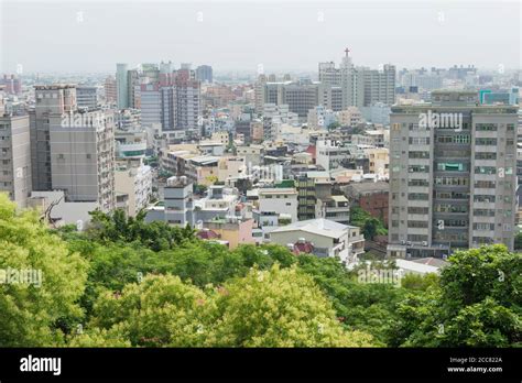 Changhua, Taiwan - Changhua City view from Mt. Bagua Great Buddha Scenic Area. a famous tourist ...