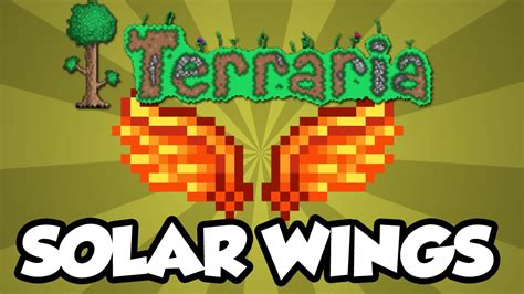 NEW Terraria 1.3 Wings - The 'Solar Wings' - The Best Wings In Terraria 1.3! - YouTube