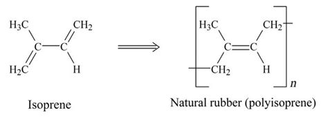 Chemical structure of isoprene and natural rubber (NR) (polyisoprene ...