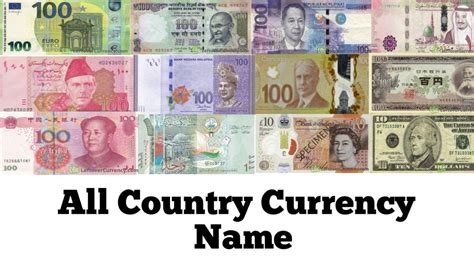 Name of currency of all countries and which country has which currency ...