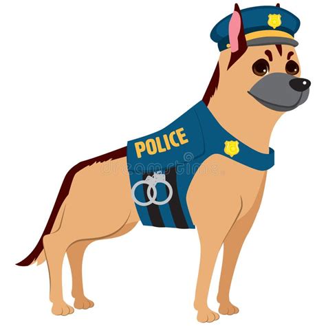 Polizei-Hund vektor abbildung. Illustration von schützen - 82050763