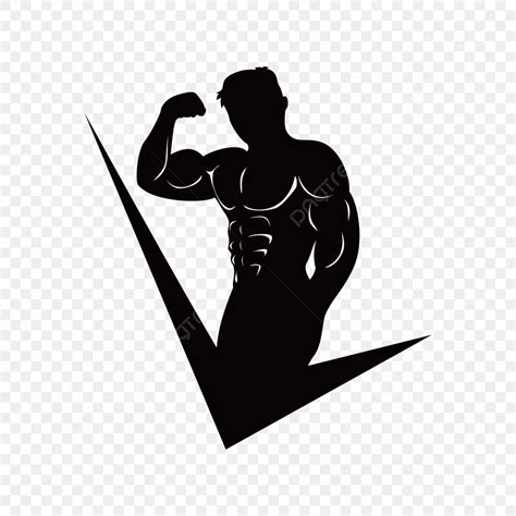 Muscle Man Silhouette Vector PNG, Muscle Man Logo, Muscle, Man, Logo ...