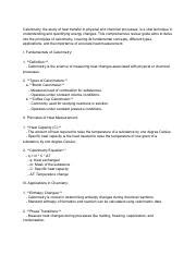 Understanding the Principles and Applications of Calorimetry: A | Course Hero