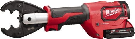 Milwaukee Tool - Power Crimper: 12,000 lb Capacity, Lithium-ion Battery Included, Inline Handle ...