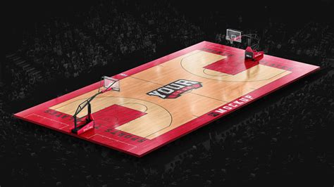 Basketball Full Court Template Mockup – Sports Templates