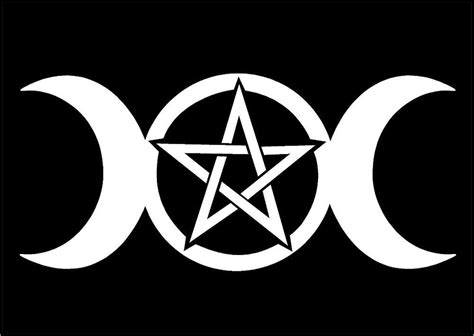 Triple Moon Goddess Decal Pentacle Wicca Pagan Witch car vinyl altar ...