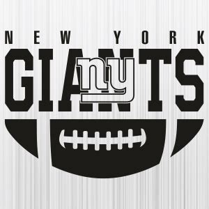 New York Giants Ball Black Logo SVG | New York Giants PNG | New York ...