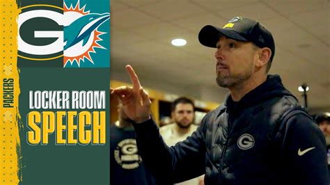 Matt LaFleur's locker-room speech after Packers' victory over Dolphins ...