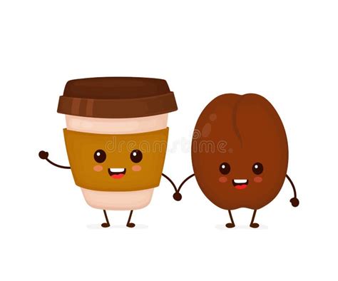 Cute Coffee Bean Cartoon Character Stock Illustrations – 1,238 Cute ...