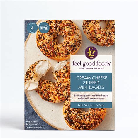 Gluten Free Cream Cheese Stuffed Mini Bagels - Feel Good Foods