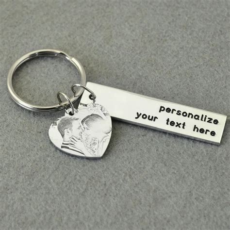 Custom Picture Key Chain,Personalized Photo Keychain,Engraved Photo Key Ring,Gift for Her ...